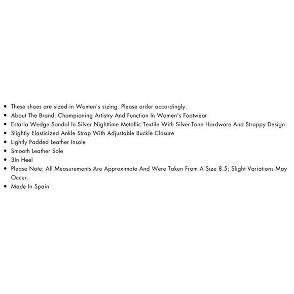 NEW Stuart Weitzman Silver Glitter Wedge Size 4 - Picture 3 of 9